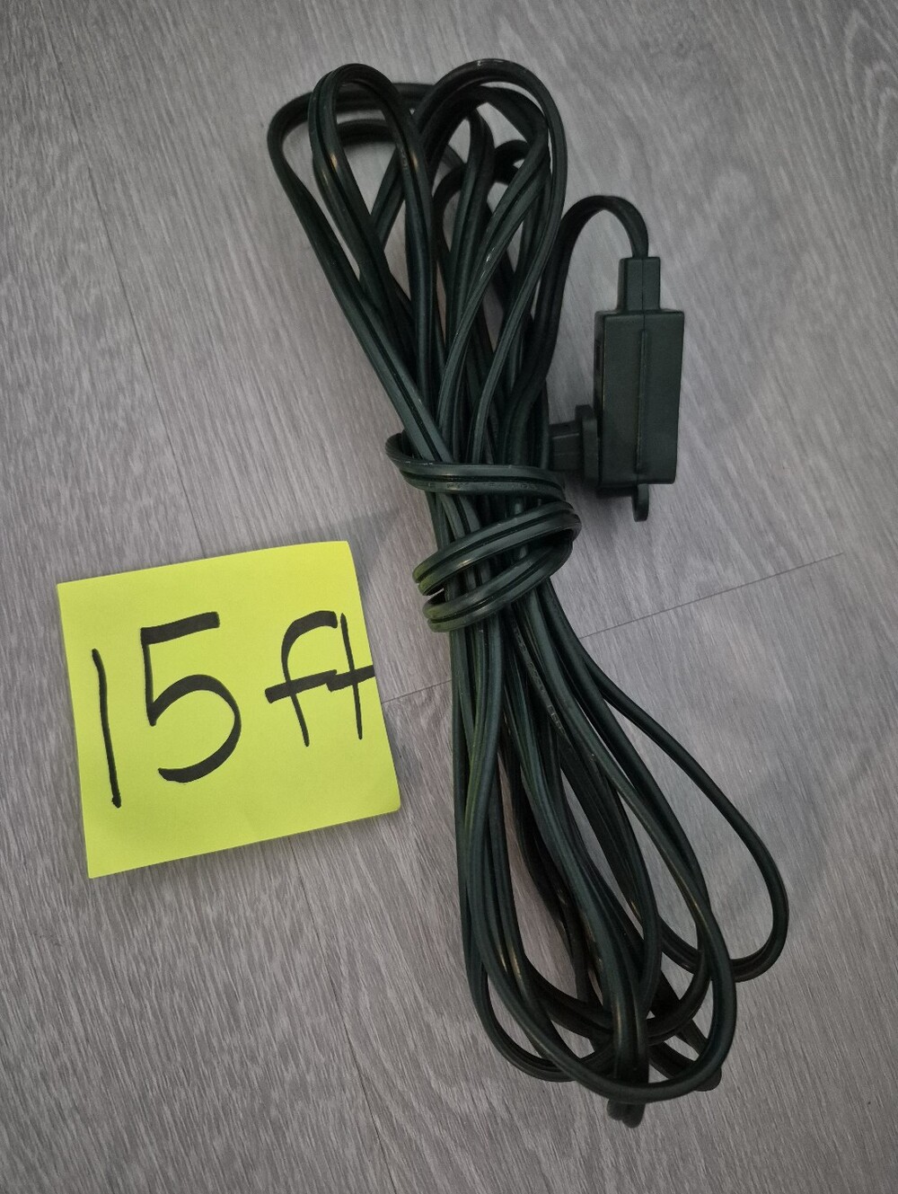 Green extension cord 15 ft
